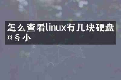 怎么查看linux有几块硬盘大小