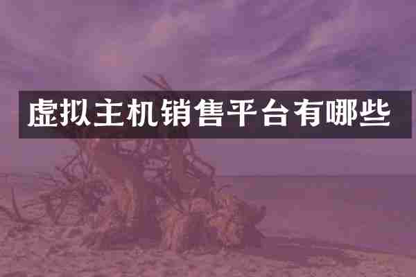 虚拟主机销售平台有哪些