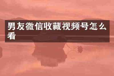 男友微信收藏视频号怎么看