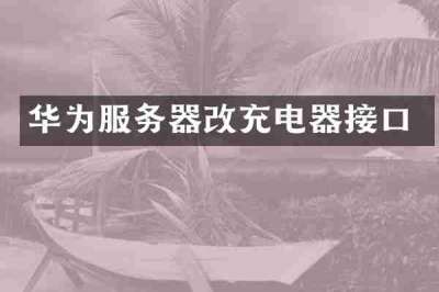华为服务器改充电器接口