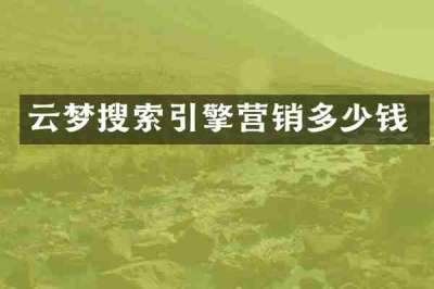 云梦搜索引擎营销多少钱