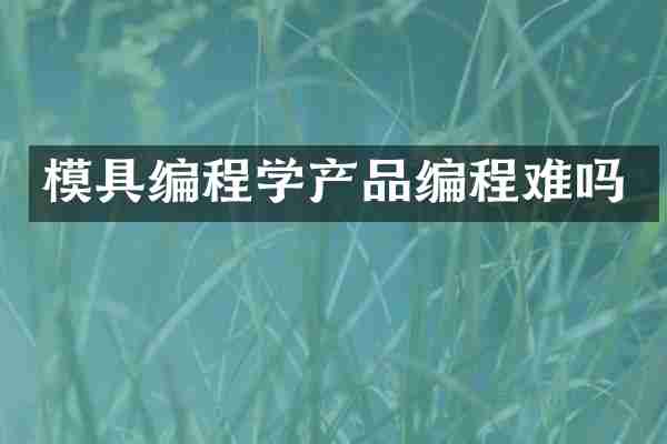 模具编程学产品编程难吗