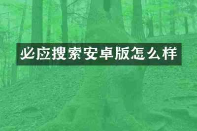 必应搜索安卓版怎么样