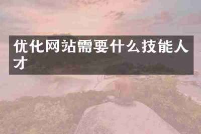 优化网站需要什么技能人才