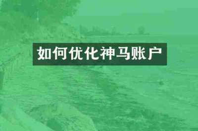 如何优化神马账户