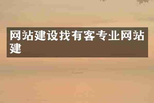 网站建设找有客专业网站建