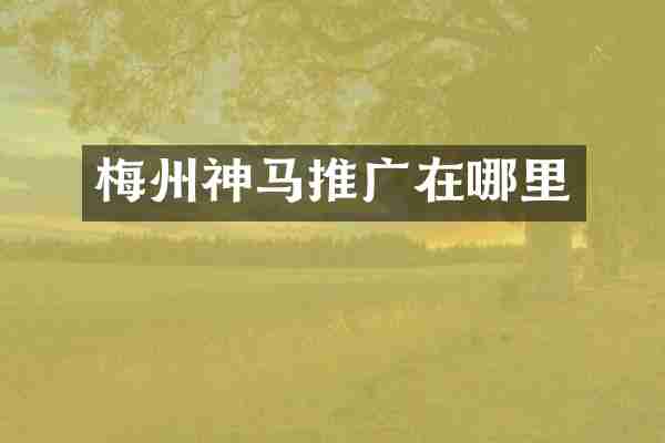 梅州神马推广在哪里