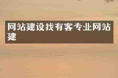 网站建设找有客专业网站建