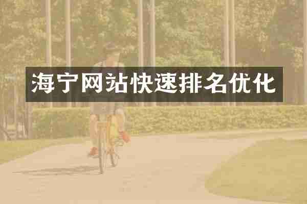 海宁网站快速排名优化