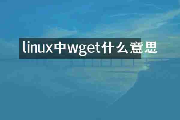 linux中wget什么意思
