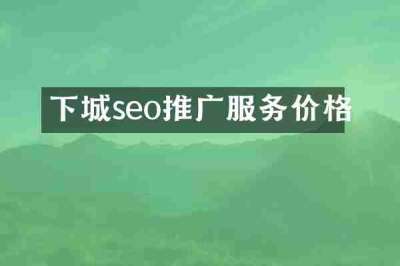 下城seo推广服务价格