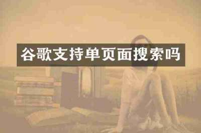 谷歌支持单页面搜索吗