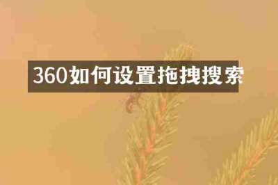 360如何设置拖拽搜索