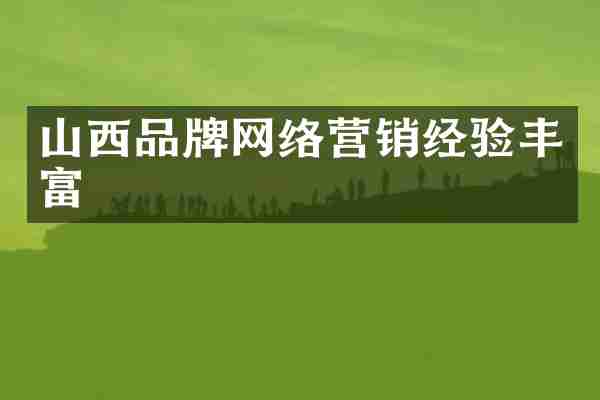 山西品牌网络营销经验丰富