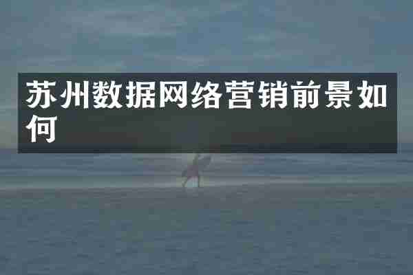 苏州数据网络营销前景如何