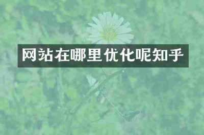 网站在哪里优化呢知乎
