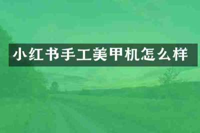 小红书手工美甲机怎么样