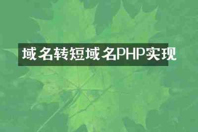 域名转短域名PHP实现