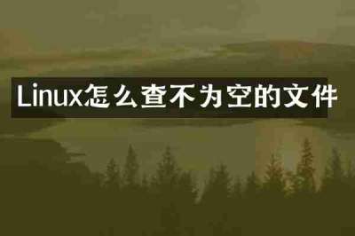 Linux怎么查不为空的文件