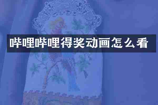 哔哩哔哩得奖动画怎么看