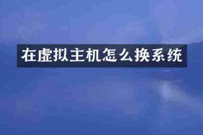 在虚拟主机怎么换系统
