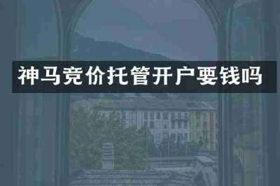 神马竞价托管开户要钱吗