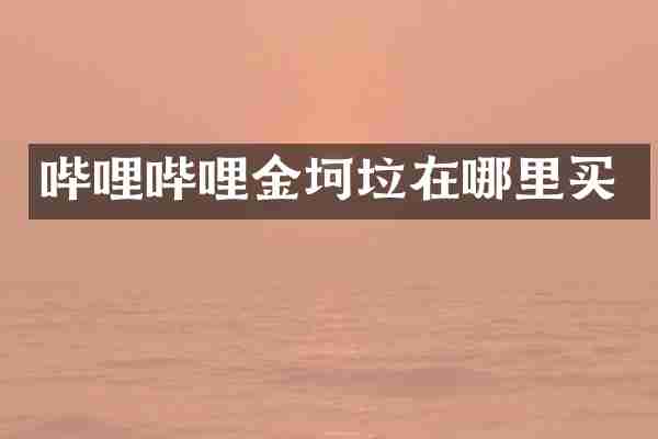 哔哩哔哩金坷垃在哪里买
