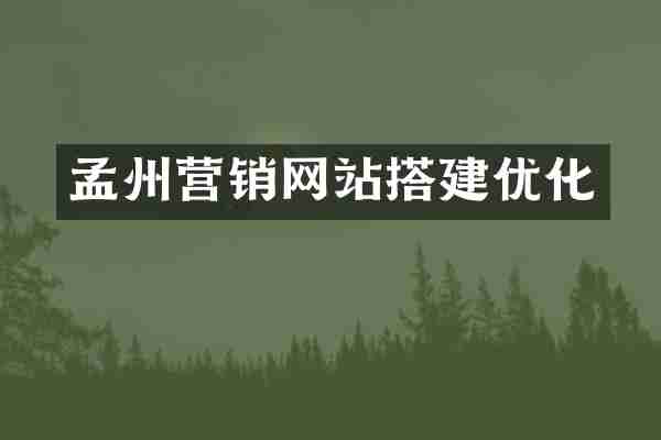 孟州营销网站搭建优化