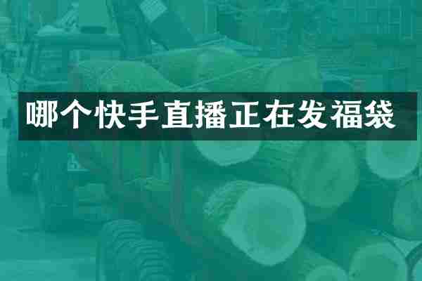哪个快手直播正在发福袋