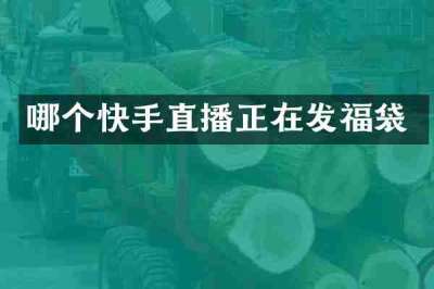 哪个快手直播正在发福袋