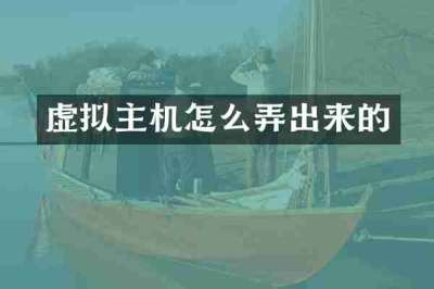 虚拟主机怎么弄出来的