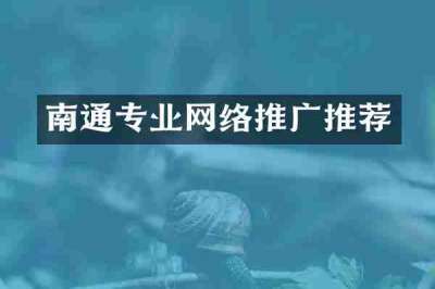 南通专业网络推广推荐