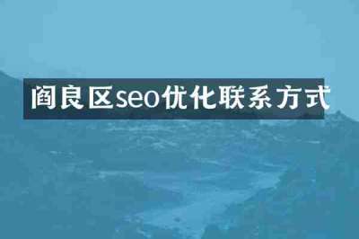 阎良区seo优化联系方式