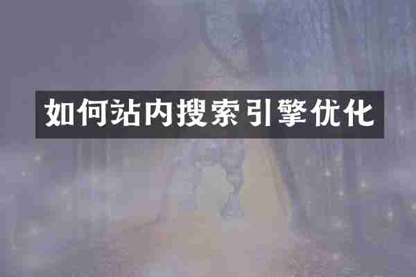 如何站内搜索引擎优化