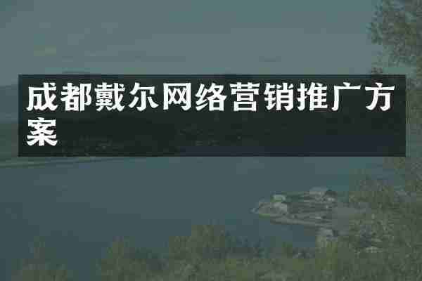 成都戴尔网络营销推广方案