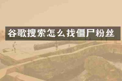 谷歌搜索怎么找僵尸粉丝