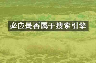 必应是否属于搜索引擎