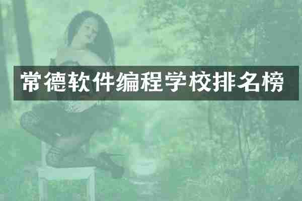 常德软件编程学校排名榜