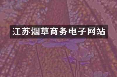 江苏烟草商务电子网站