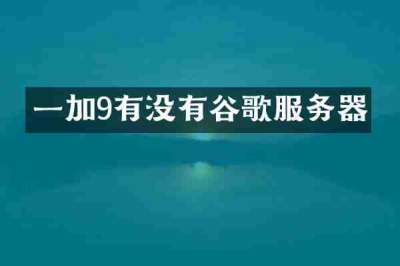 一加9有没有谷歌服务器
