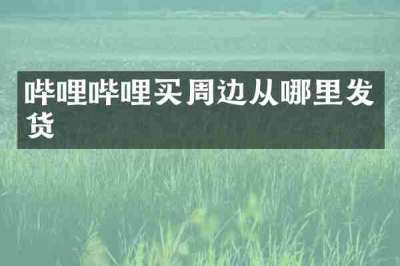 哔哩哔哩买周边从哪里发货