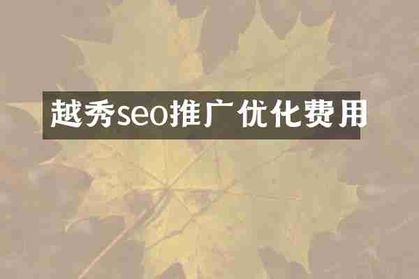 越秀seo推广优化费用