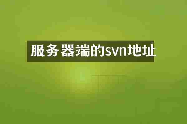 服务器端的svn地址
