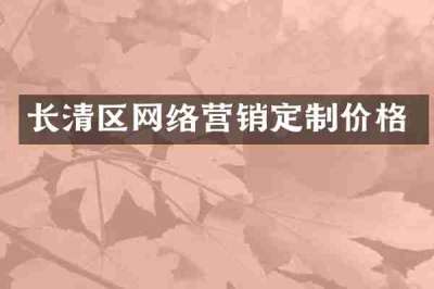 长清区网络营销定制价格