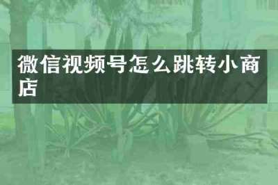 微信视频号怎么跳转小商店