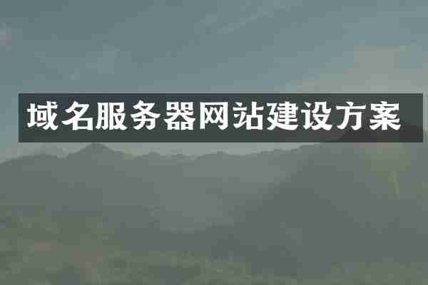 域名服务器网站建设方案
