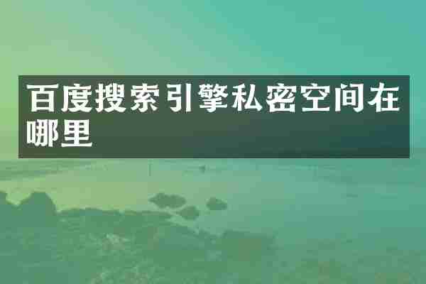百度搜索引擎私密空间在哪里