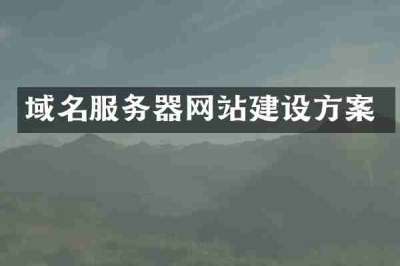 域名服务器网站建设方案