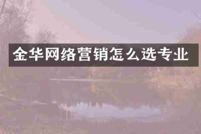 金华网络营销怎么选专业