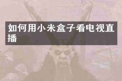 如何用小米盒子看电视直播